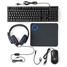 Bild Gaming Combo Kit Tastatur, Maus und Mousepad, USB, DE (GCK51110BKDE)