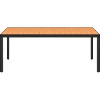 vidaXL Gartentisch Braun 185x90x74 cm Aluminium und WPC - Braun