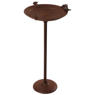 Esschert Design Vogeltränke Schale auf Fuß Vögel, 27 x 60 x 27 cm, FB91