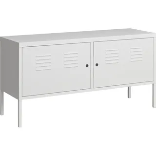 [en.casa] Sideboard Pyhtää 118x40x60cm Stahl Weiß