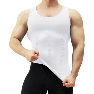 MEETYOO Kompression Tank Top Herren, Shapewear Ärmelloses Muskelshirts Gym Sport Unterhemd Männer T Shirt Bodybuilding Workout Body Shaper Oberteil