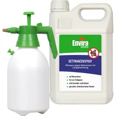 Envira Bettwanzenspray mit Drucksprüher, -Mittel Mit Langzeitwirkung - Geruchlos & Auf Wasserbasis - 5000ml