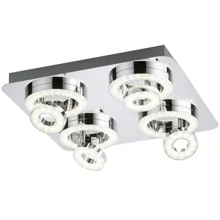 LOLA SMART LED-Deckenleuchte 1 quadratisch silberfarben