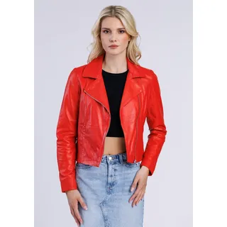 Lederjacke FREAKY NATION "Lederjacke-FN", Damen, Gr. S (36), rot, Oberstoff: 100% Leder; Futter: 100% Baumwolle, normal, Jacken Lederjacke