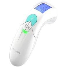 Motorola Baby MBP66NT Digital Kontaktlos Thermometer - Fieberthermometer für Erwachsene und Baby mit LCD Display - 2 Farben - Temperaturen von Körper, Nahrung und Flüssigkeit - Weiß