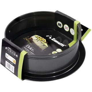 Zanetti Springform Ø 18 cm Höhe 7 cm, Antihaft-Carbonstahl, abnehmbarer Boden, klappbarer Ring, schwarz