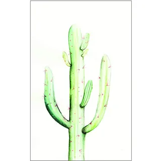Komar Wandbild | Saguaro Watercolor | Poster, Bild, Wohnzimmer, Schlafzimmer, Dekoration, Kunstdruck | ohne Rahmen | P070B-50x70 | Größe: 50 x 70 cm (Breite x Höhe)