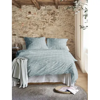 IRISETTE Bettwäsche »Easy 8603« 2 Stk. tlg. pflegeleicht und bügelfrei Irisette blau B/L: 155 cm x 200 cm