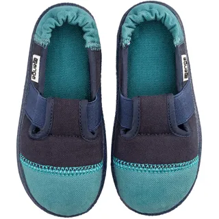Nanga Jungen Unisex Kinder Klette dunkelblau 2.0 Hausschuh, Petrol, blau, 27 EU