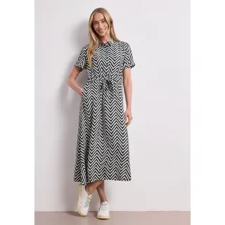 STREET ONE Midikleid Zick-Zack-Muster Blau 38