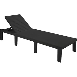 VidaXL 315827, Lounge, Gepolsterter Sitz, Kunststoff, Anthrazit, 1950 mm, 650 mm - Grau