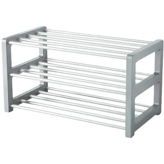 RUCO Schuhregal 60 x 33 x 32 cm silberfarben / silber