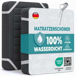 Matratzenschoner 90 x 200 cm wasserdichte Matratzenauflage aus Baumwolle Nässeschutz Inkontinenzunterlage Matratzenbezüg Atmungsaktive Anti-Allergie und Anti Milben für Bett und Matratze Waschbar