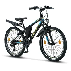 Bild von Bike Guide Premium Mountainbike in 24 Zoll - Fahrrad für Mädchen, Jungen, Herren und Damen - 21 Gang-Schaltung,