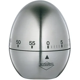 Küchenprofi Egg Silber One Size | Kurzzeitwecker, bis 59 Minuten einstellbar, rostfreier Edelstahl, für Küche und Kochen, lautstarker Alarm