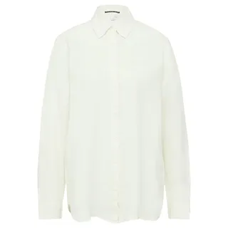 QS Damen 2162736 Bluse Langarm Leinen, Ecru, 42