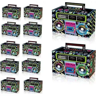 Retro Radios Dekoration für 80er Party - Bunt