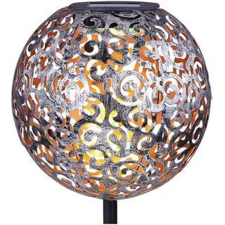 GLOBO Solarleuchte Metall 54 cm inkl. LED silber