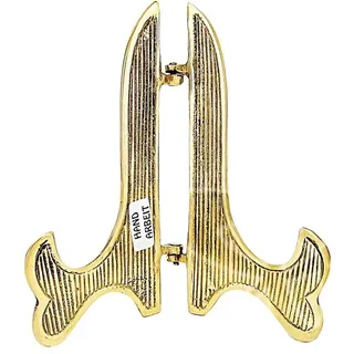 NKlaus 2X 10cm Ständer massiv Messing Handarbeit Ikone Buch Tellerständer 40187