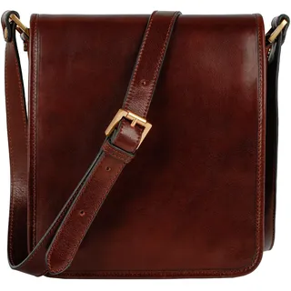 Time Resistance Schultertasche aus Leder Herren - Messenger Bags - Umhängetasche Herren - Elegante Ledertasche - Herren Tasche