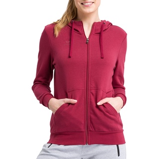 Erima Damen Basic Kapuzensweat Jacke, Bordeaux, 38 EU