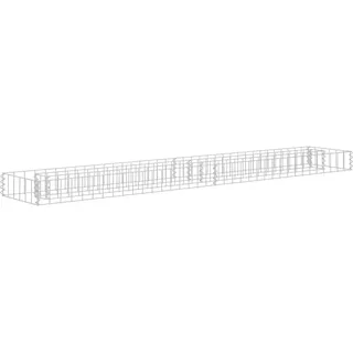 vidaXL Gabionen-Hochbeet Verzinkter Stahl 180x30x10 cm - Silber