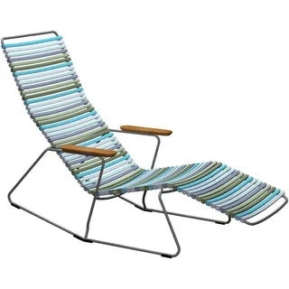 HOUE CLICK Sunrocker Liegestuhl Bambusarmlehnen Stahlgestell