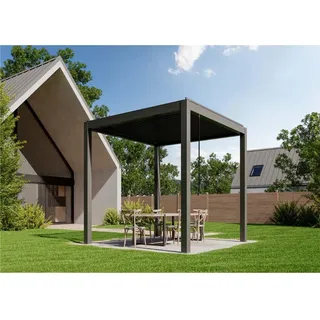 huun Pergola Piano in Anthrazit 300 x 300 cm