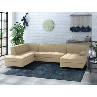 Home Affaire Wohnlandschaft Polyester U-Form 3-Sitzer Beige