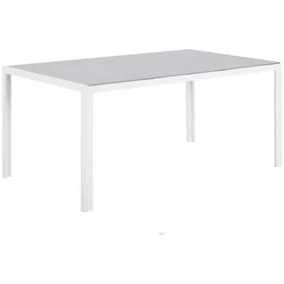 Beliani Gartentisch 160 x 90 x 71 cm Grau/Weiß