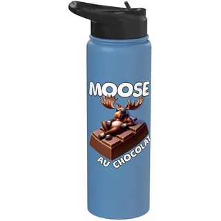 Elch Moose Au Chocolat Elch Schokoladen Elch Stainless Steel Insulated Water Bottle