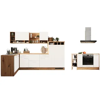 Respekta Winkelküche L-Form 310 x 172 cm Weiß