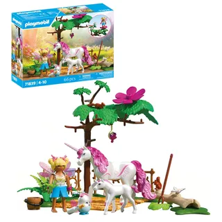 Playmobil Magic Unicorns Zauberhafter Einhorn-Stall für Mama und Fohlen 71839