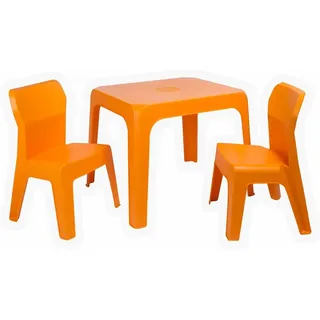 Garbar Jan Kindersitzgruppe Tisch Mit Stühlen - Orange - One Size