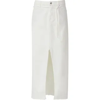 s.Oliver Jeansrock in A-Shape mit offenem Saum, weiß,