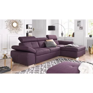 exxpo - sofa fashion »Spring, super bequem, mit Armteil- und Kopfteilfunktion, OTTOs Choice« L-Form, wahlweise mit Bettfunktion und Bettkasten,