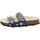 Fussbettpantoffel Blau/Mehrfarbig 30