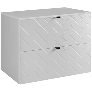 RODAN | Waschbeckunterschrank 80 cm - Weiß Matt - Badezimmerschränke - Badmöbel - Waschbecken Unterschränke - Weiße Arbeitsplatte - Weiß