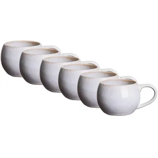 Butlers Espressotassen 6er-Set Cottage 180 ml , Weiß , Keramik , Geschirr, Tassen, Espressotassen