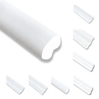 50 Meter Deckenleisten Styropor XPS Stuckleisten Abschlussleiste Decke Weiss 20 x 20 mm Zierprofile Styroporleisten Deckenleisten Zierleisten Sparpaket ND20