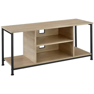 Tectake Austin TV-Regal 110 x 40 x 50,5 cm Eiche Sonoma Holzwerkstoff