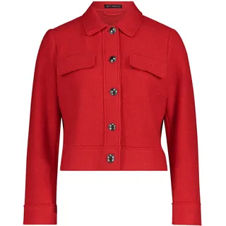 Jackenblazer BETTY BARCLAY "Blazer-Jacke mit aufgesetzten Taschen", Damen, Gr. 48, rot (high risk rot), Obermaterial: 60% Viskose CV. 40% Wolle WO., Blazer Jackenblazer