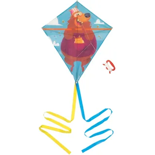 Janod - Drachen für Kinder Applepop - Bären-Motiv - Rautenform - Outdoor-und Strandspiel - Geschicklichkeitsspiel - Fördert die Koordination - Ab 5 Jahre, J03362