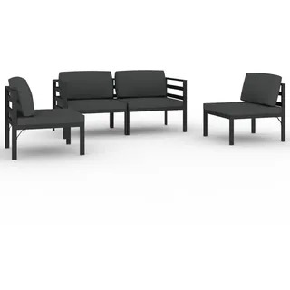 vidaXL Garten-Lounge-Set 4-tlg. anthrazit/silber