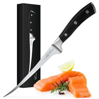 Joeji's Joejis Filetiermesser Fisch 32 cm scharf aus Edelstahl - das Fischfiletiermesser ist hervorragend als Angelmesser, Kochmesser und Filetmesser für Fleisch geeignet mit ergonomischem Griff