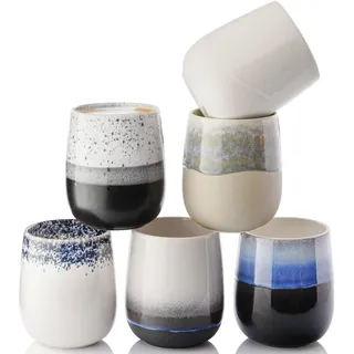 Sänger Kaffeebecher Siena - 6 teilig aus Steingut 215 ml , 6-teilig , kratzfest , Geschirr, Tassen, Kaffeebecher