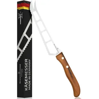 Schwertkrone Käsemesser mit Wellenschliff Klingenlänge 13,5 cm Olivenholz