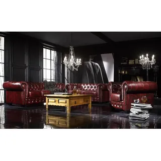 Design Klassik Chesterfield Sofagarnitur Sofa Couch Polster Sitz Garnitur 3+2+1