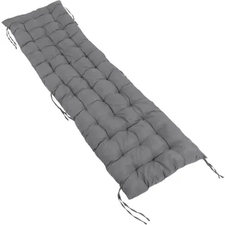Relaxdays Bankauflage 180 x 50 cm grau 2 St.