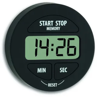 TFA Digitaler Timer Kurzzeitmesser schwarz